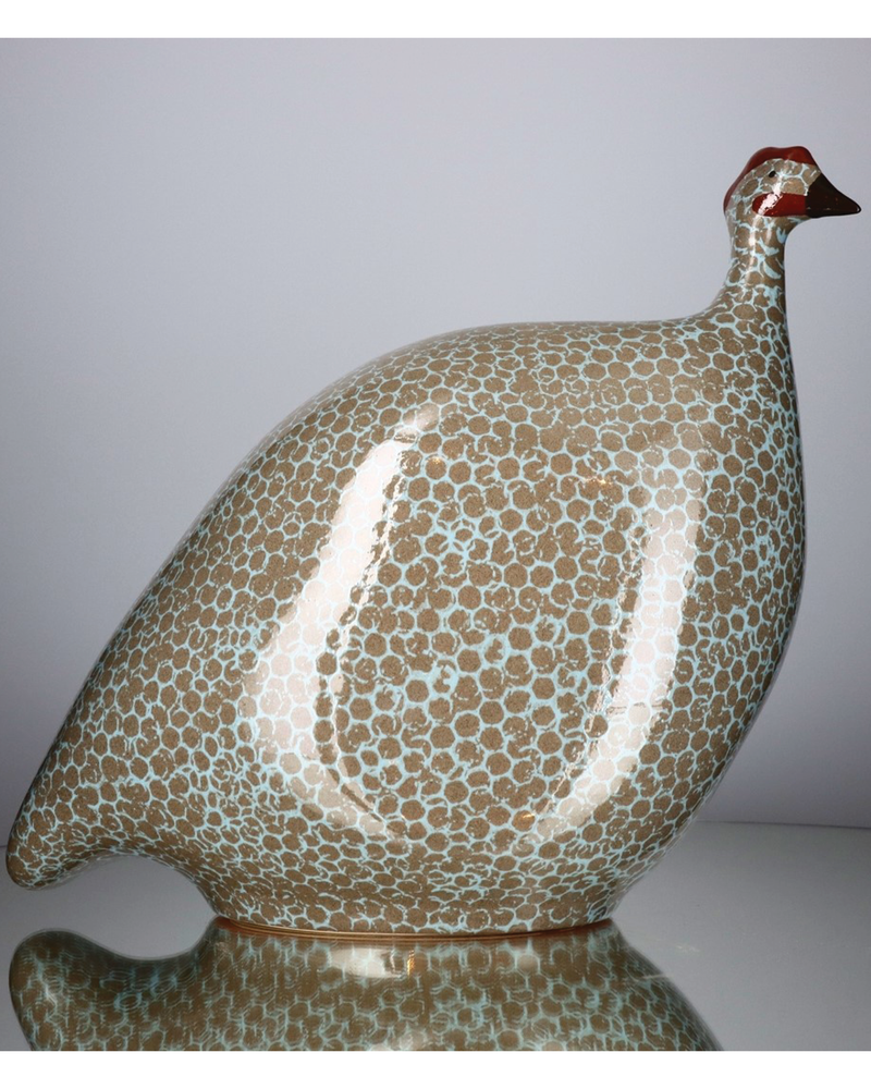 African Guinea Hen - Brown Turquoise