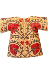 Decorative Hand-Painted Kaftan - Ivory Floral