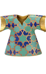 Decorative Hand-Painted Kaftan - Caribbean