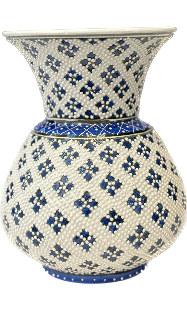 Medium Decorative Vase - Ebony + Blue