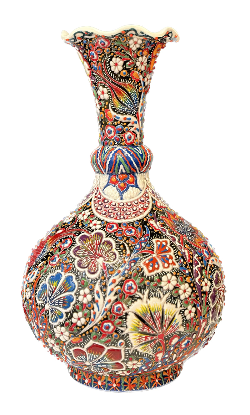 Crimson Bloom Artistry - Decorative Vase