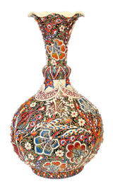 Crimson Bloom Artistry - Decorative Vase