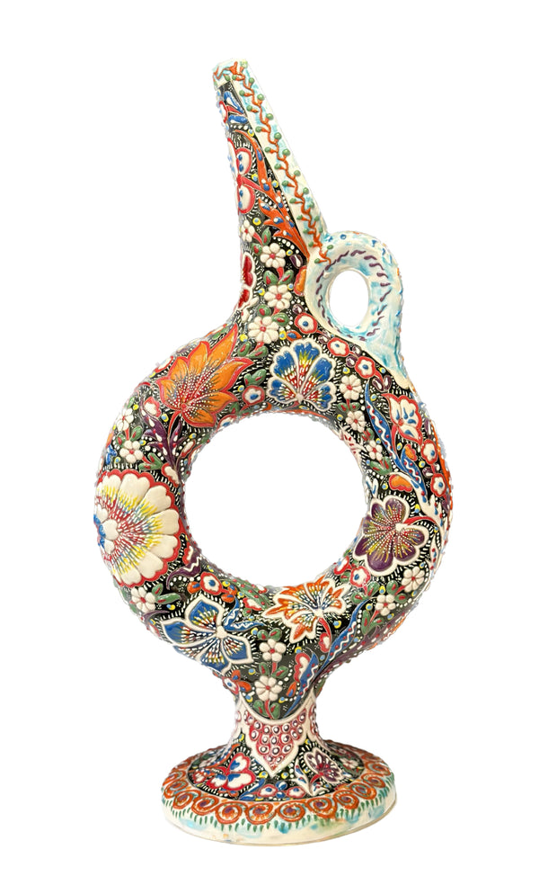 Crimson Bloom Artistry - Decorative Piece
