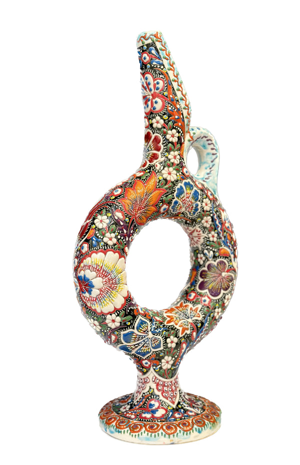 Crimson Bloom Artistry - Decorative Piece