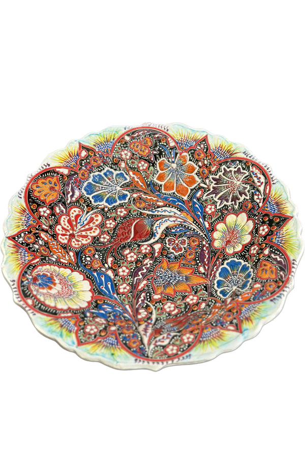 Crimson Bloom Artistry - Decorative Plate