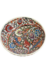 Crimson Bloom Artistry - Decorative Bowl