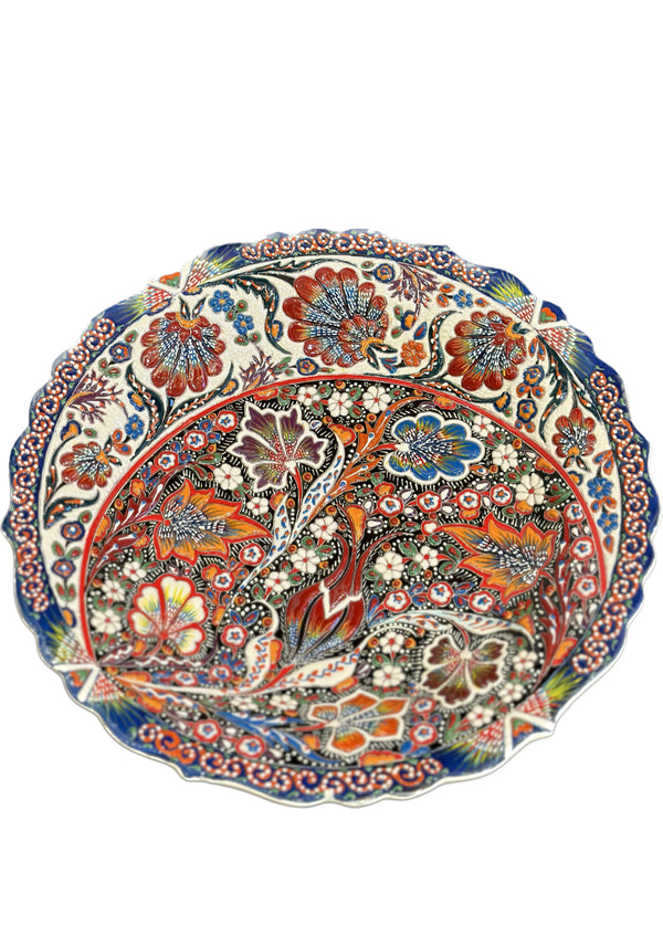 Crimson Bloom Artistry - Decorative Plate