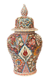 Crimson Bloom Artistry - Decorative Piece