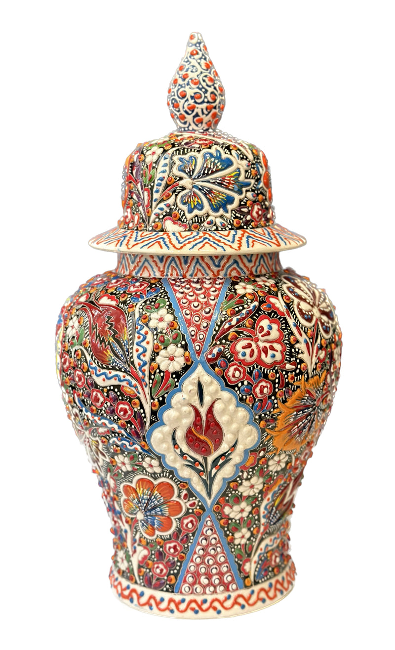 Crimson Bloom Artistry - Decorative Piece