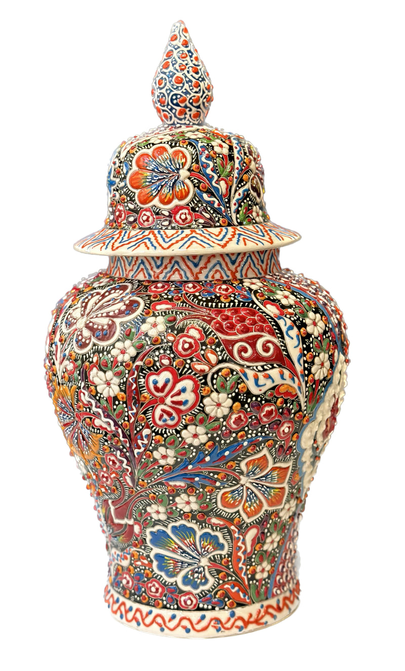 Crimson Bloom Artistry - Decorative Piece