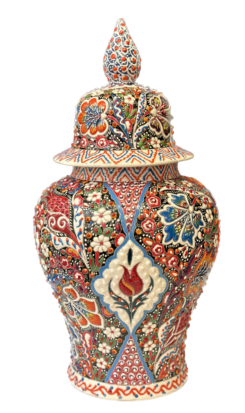 Crimson Bloom Artistry - Decorative Piece
