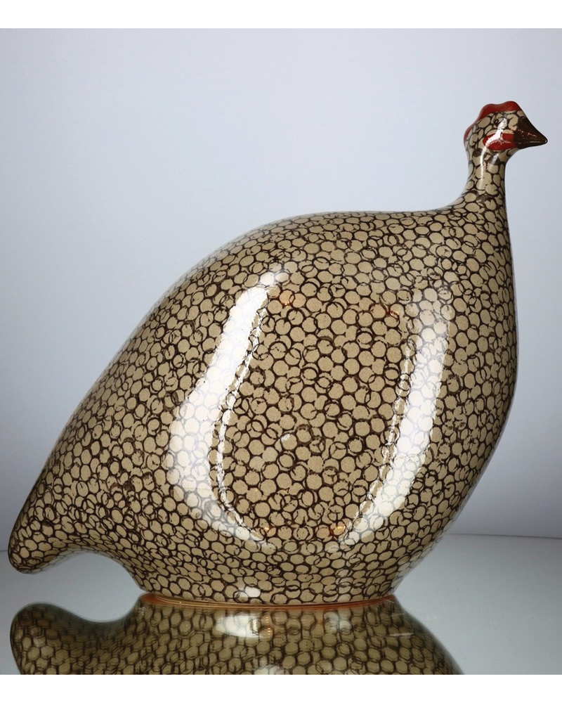 African Guinea Hen - Light Latte Brown