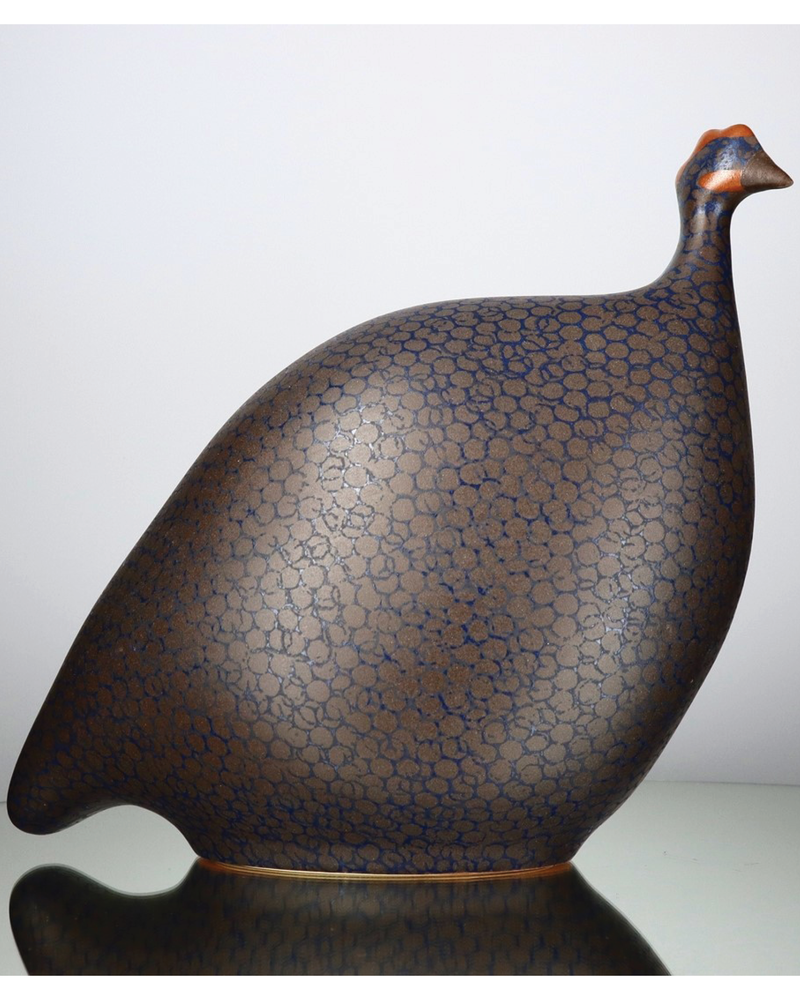African Guinea Hen - Matte Espresso