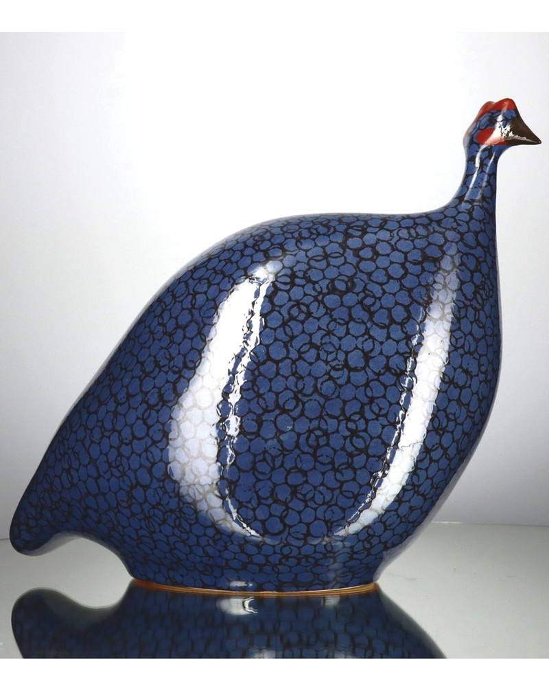 African Guinea Hen - Muted Navy-Black