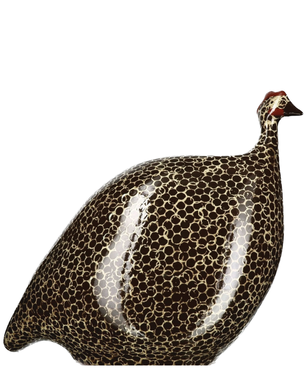 African Guinea Hen - Cream Espresso