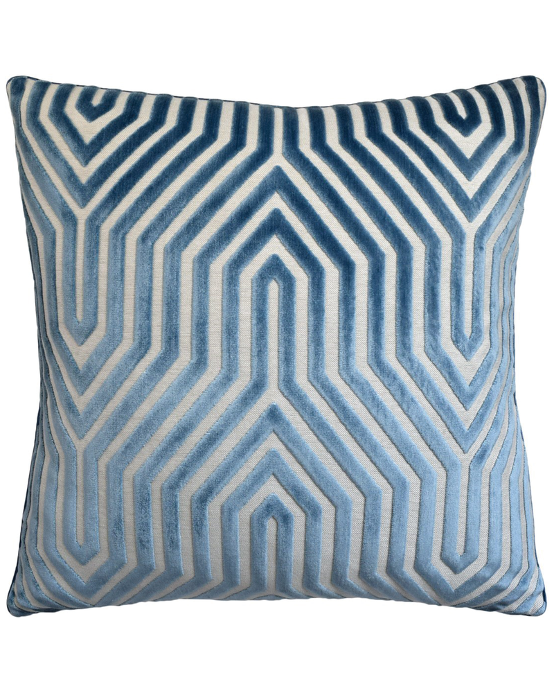 Vanderbilt Velvet Throw Pillow (Marine)