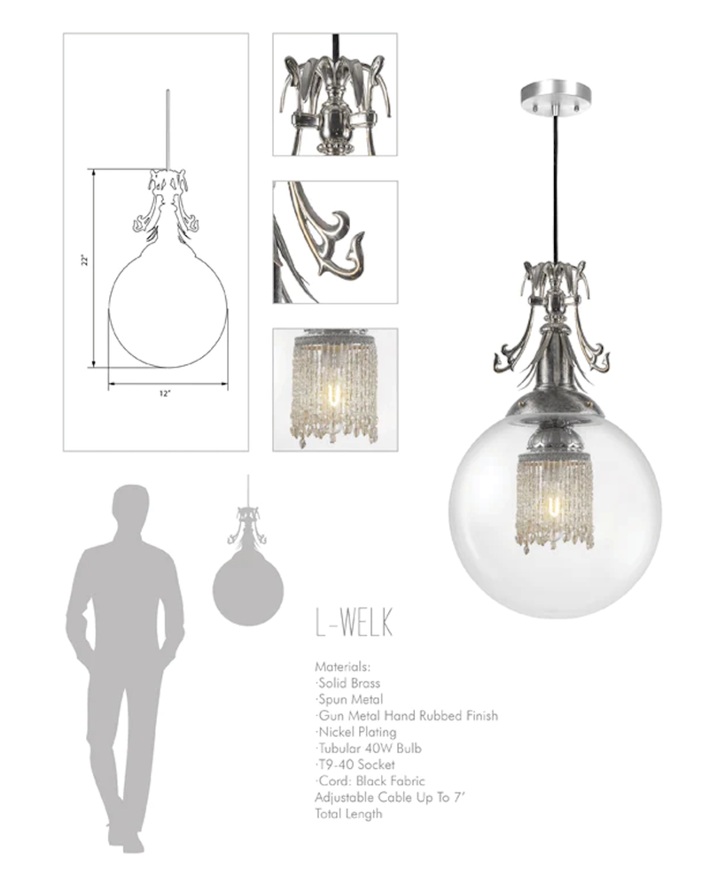 L. Welk Pendant - 14"