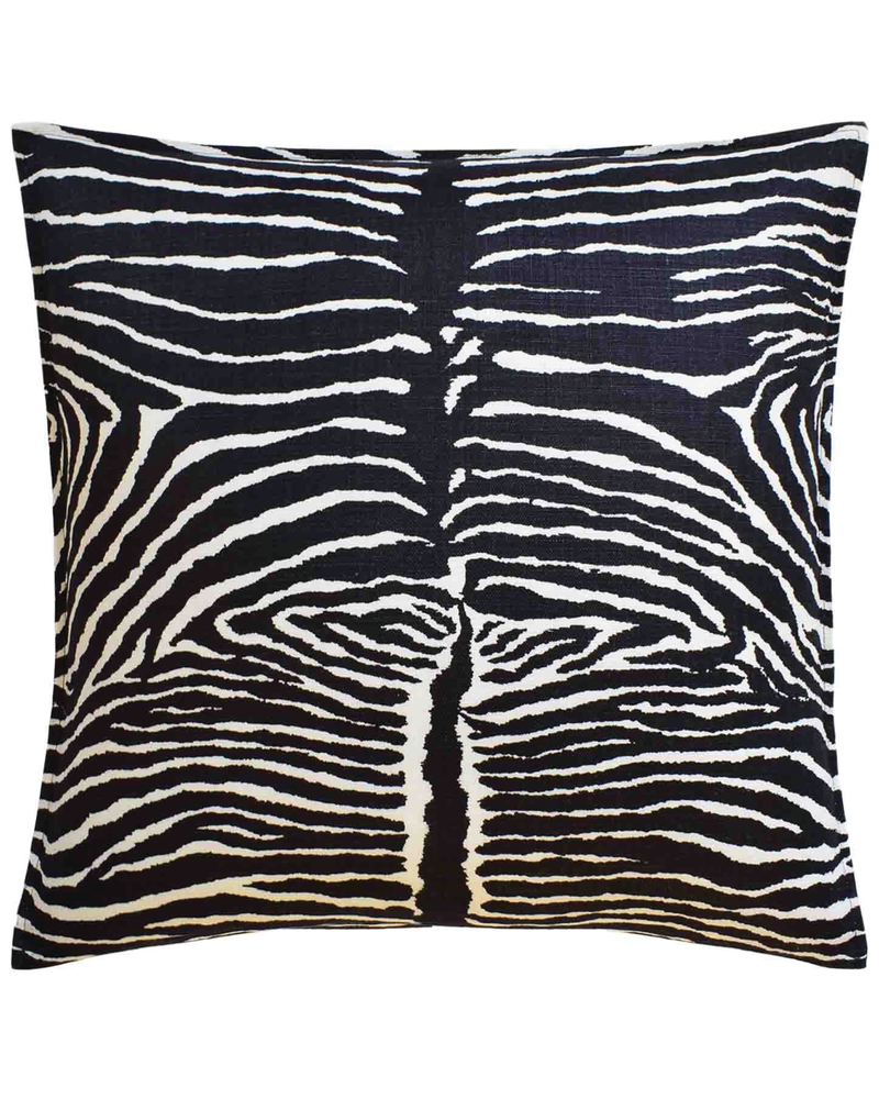 Le Zebre Throw Pillow (Black)