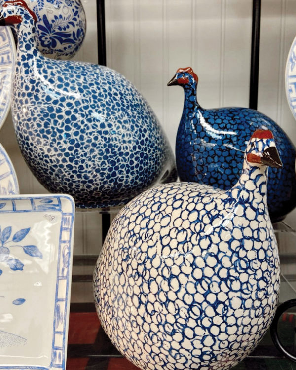 African Guinea Hen - Washed Denim