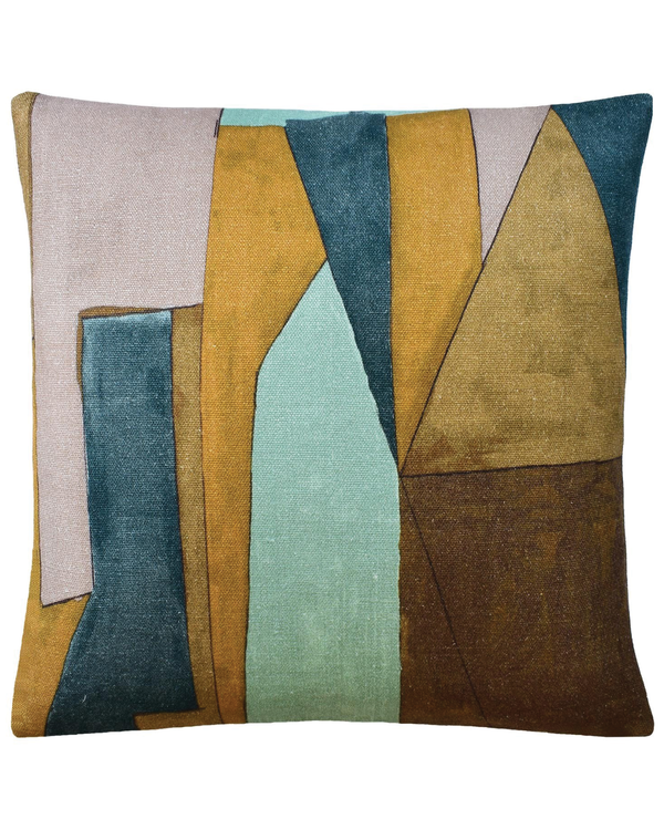 District Throw Pillow (Tobacco)