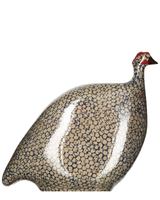 African Guinea Hen - Taupe + Navy