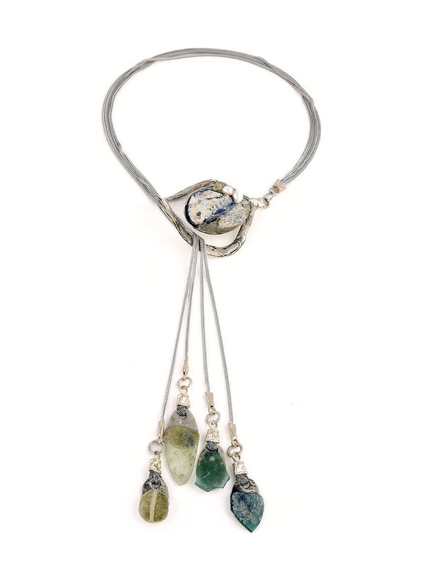 Wrap Through Silver Necklace