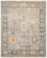 Adana Soft Grey/Blue Transitional Rug