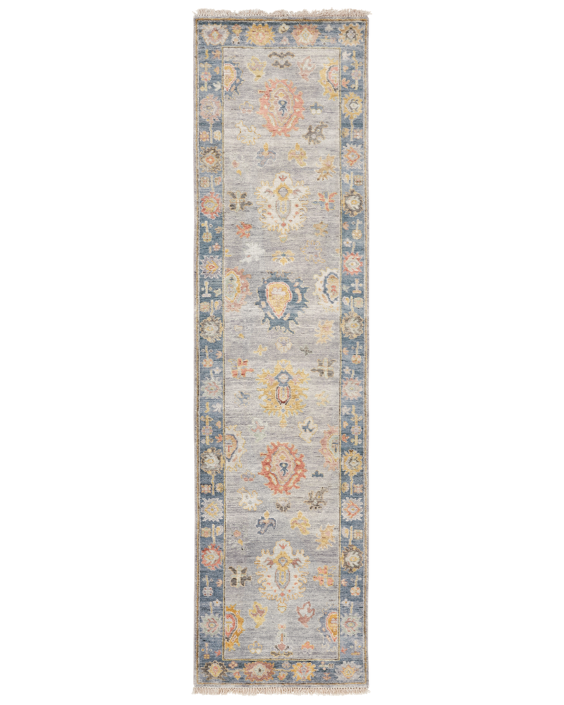 Adana Soft Grey/Blue Transitional Rug