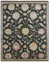 Adana Black/Rose Transitional Rug
