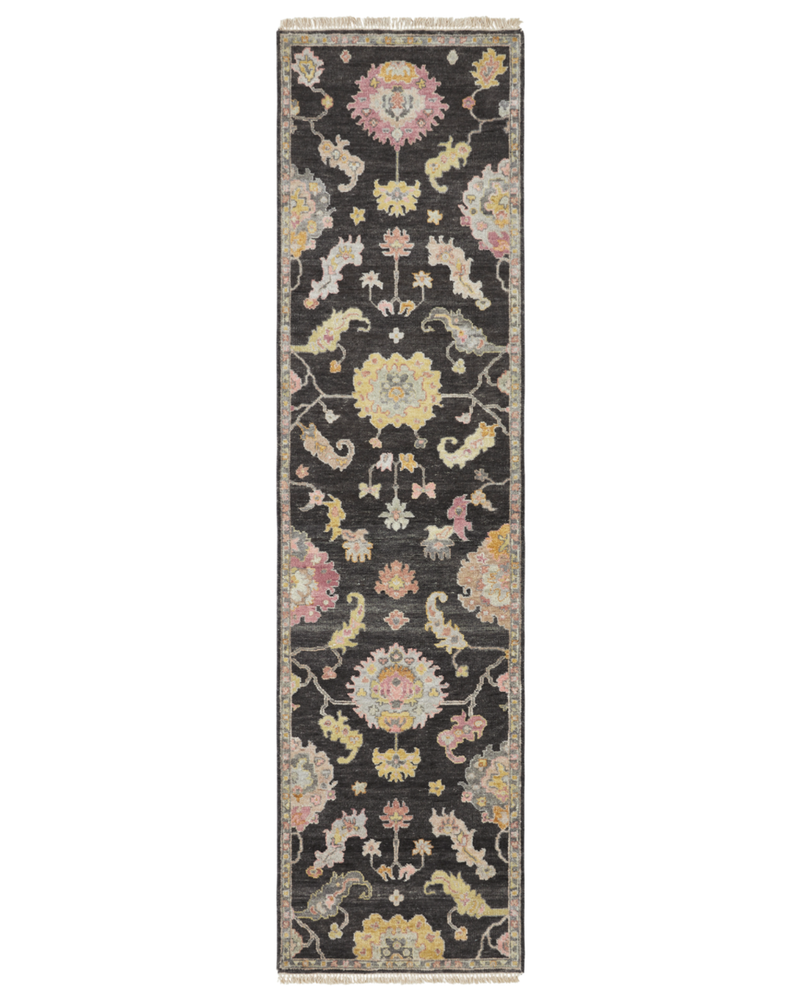 Adana Black/Rose Transitional Rug
