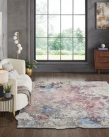 Atelier Blues/Pinks/Plum Modern Rug