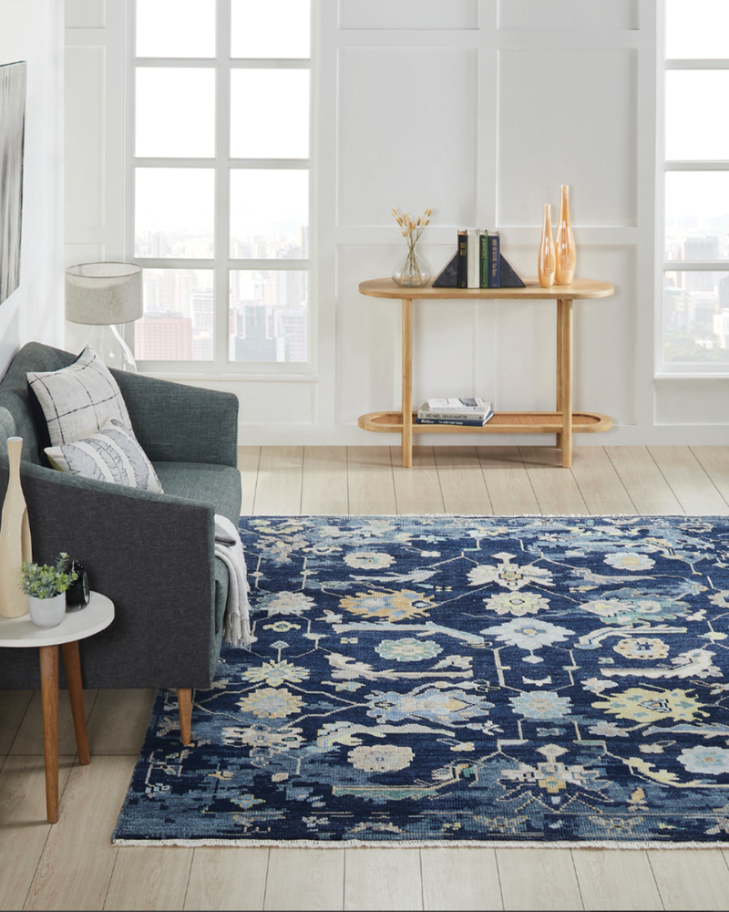 Ambrose Navy Denim Transitional Rug