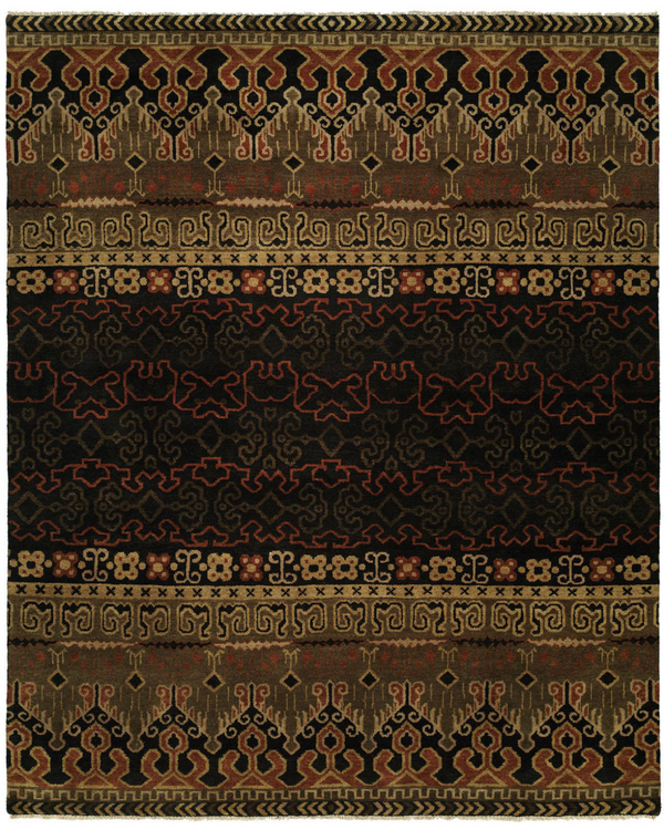 Artisan Black/Rust Tones Transitional Rug
