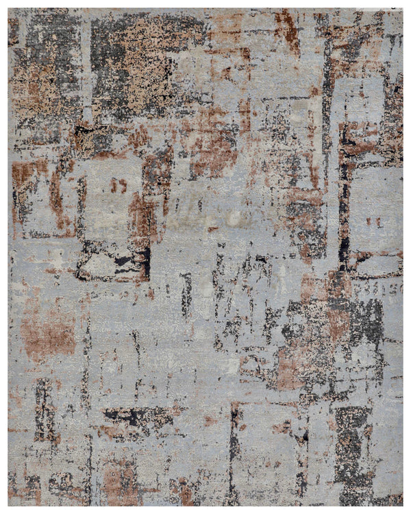 Aqua Copper Modern Rug