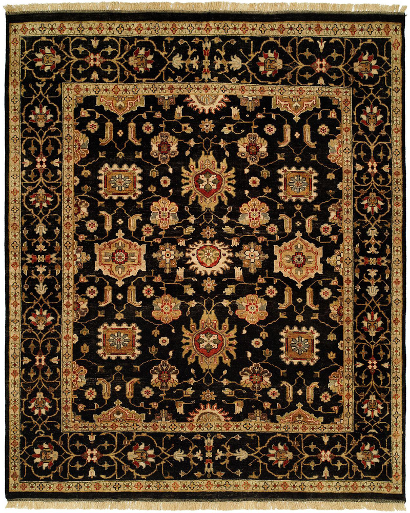 Bergama Black Traditional Rug