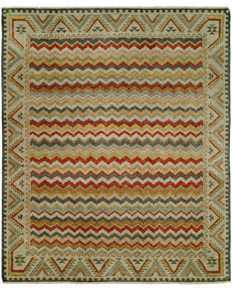 Barcelo Flame/Multi Contemporary Rug