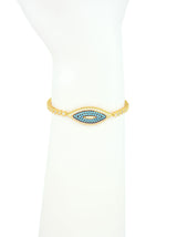 Adjustable Bracelet, Large Evil Eye Charm