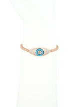 Adjustable Bracelet, Large Evil Eye Charm