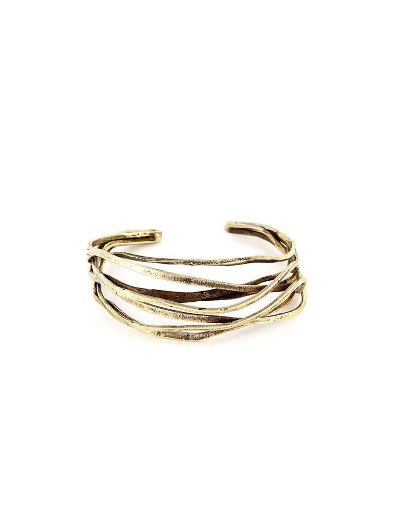 Silver Metal Twisted Bracelet