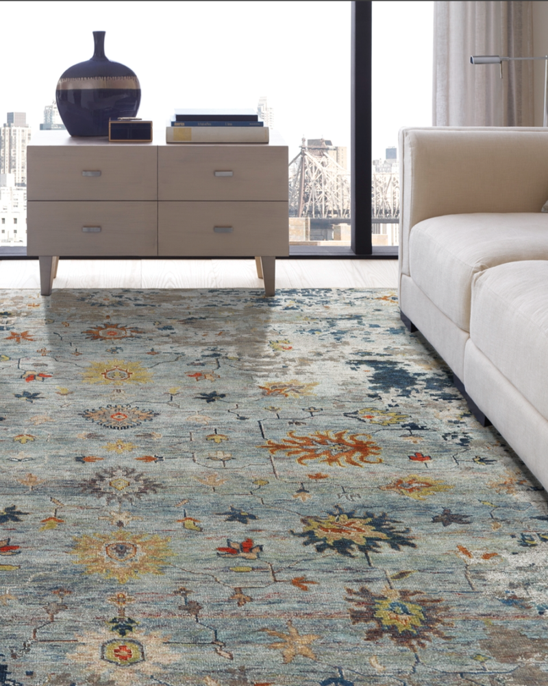 Capri Blue Tones Transitional Rug