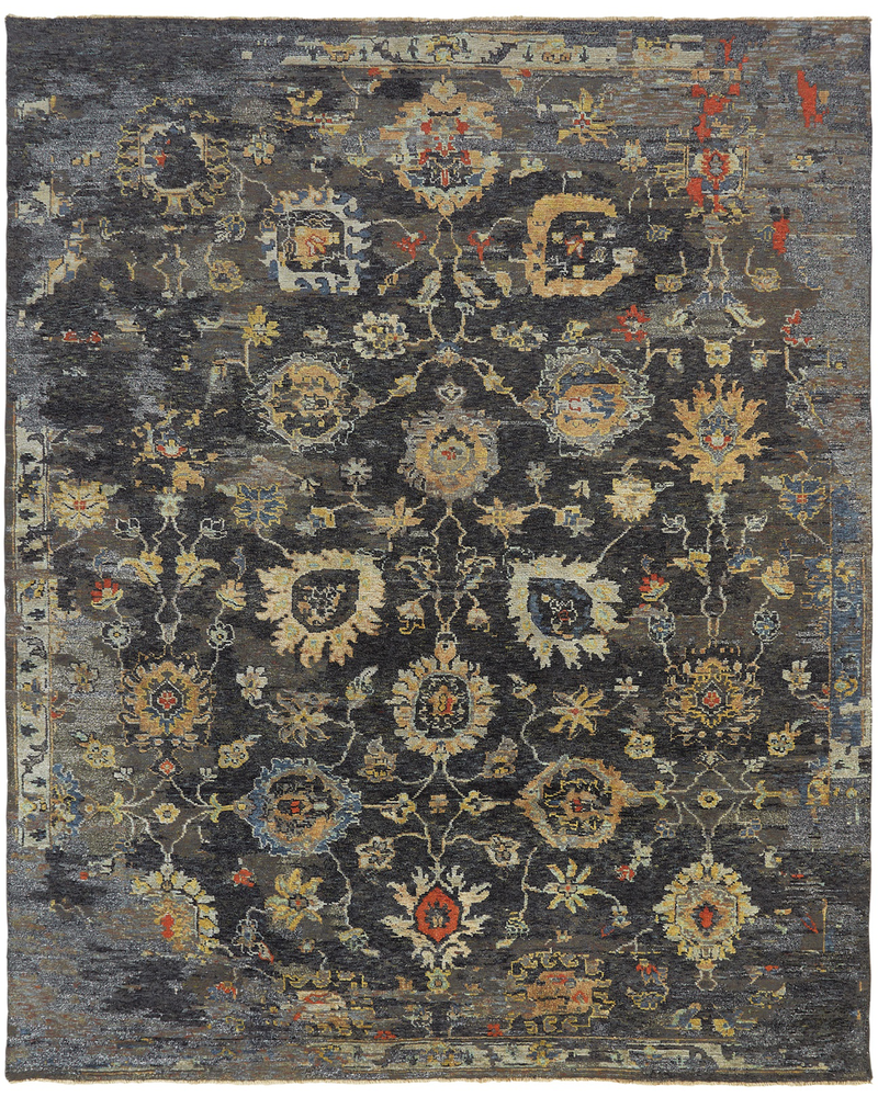 Capri Vintage Charcoal / Multi Transitional Rug