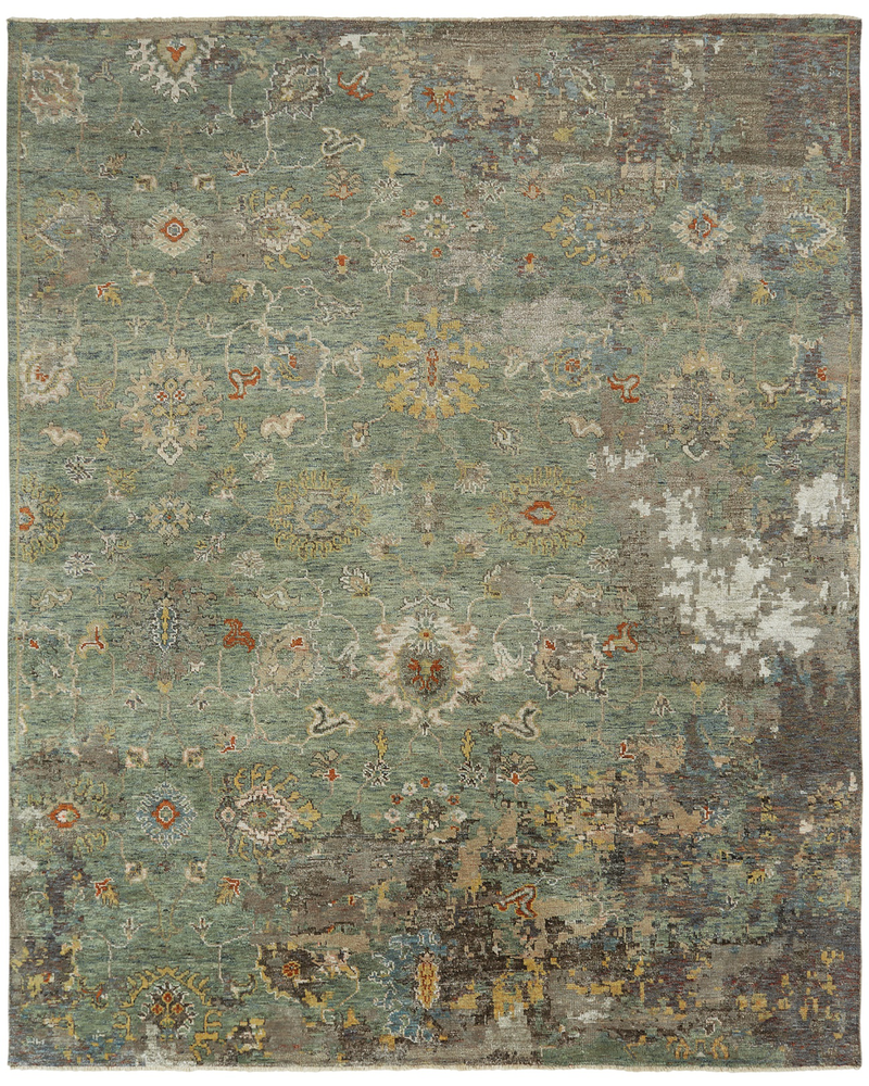 Capri Vintage Jade Transitional Rug