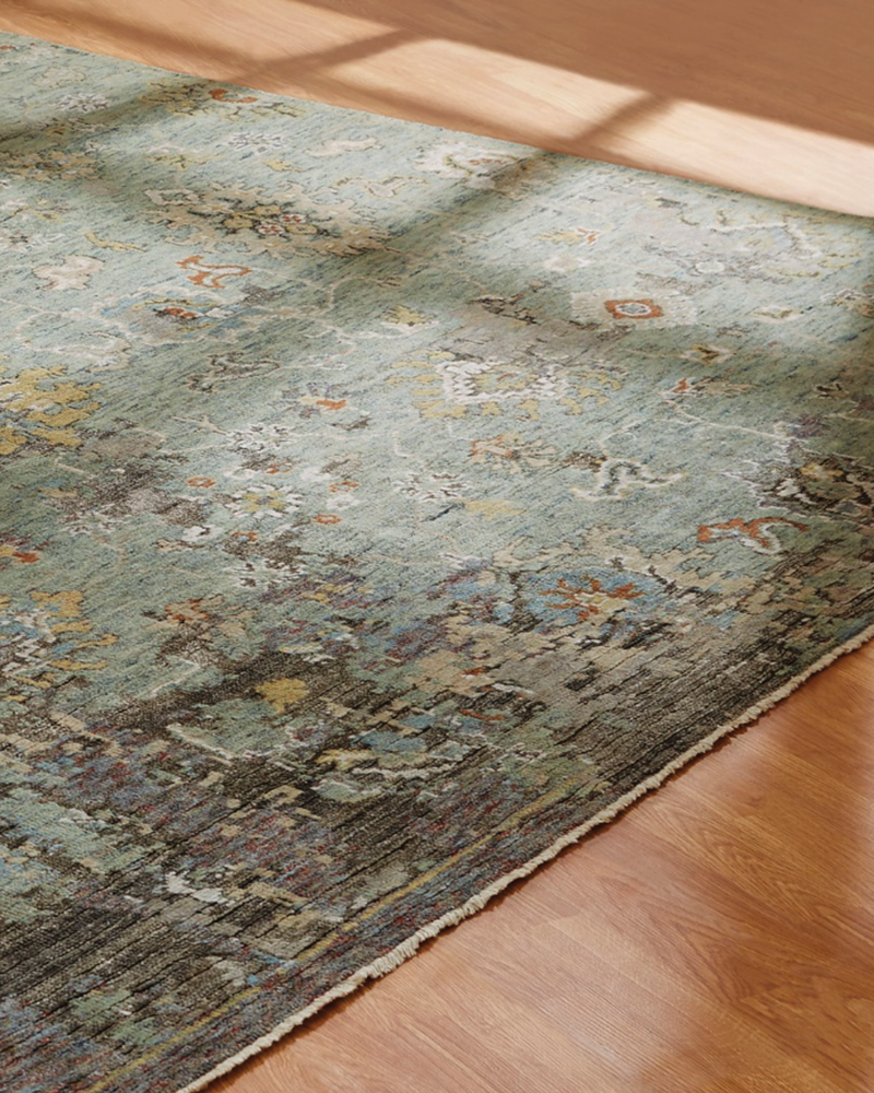 Capri Vintage Jade Transitional Rug