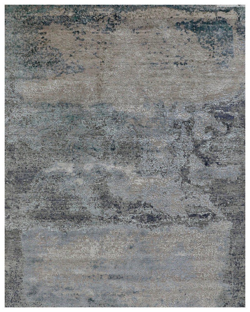 Camel Grey Blue Modern Rug