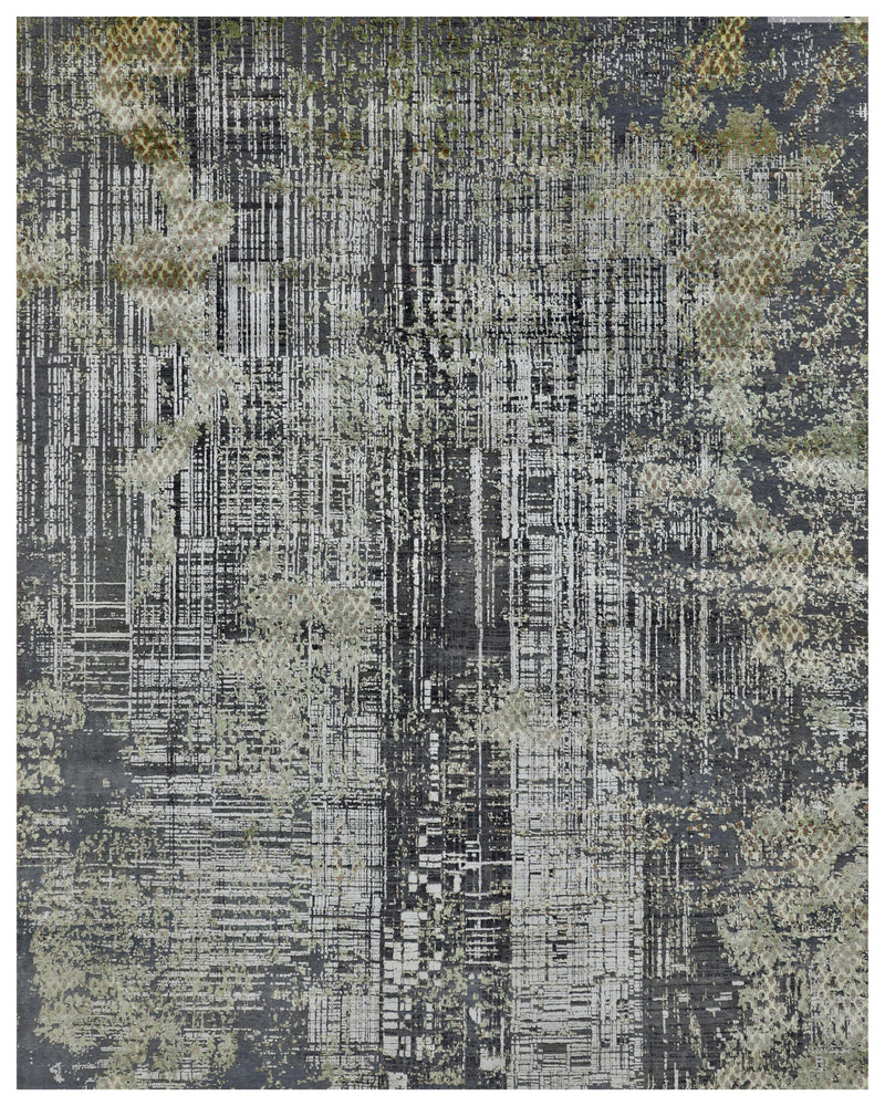 Charcoal Green Transitional Rug