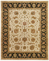 Empire Ivory / Black Traditional Rug