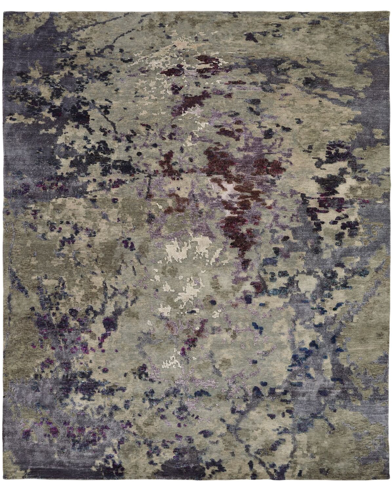 Equinox Plum / Grey Modern Rug