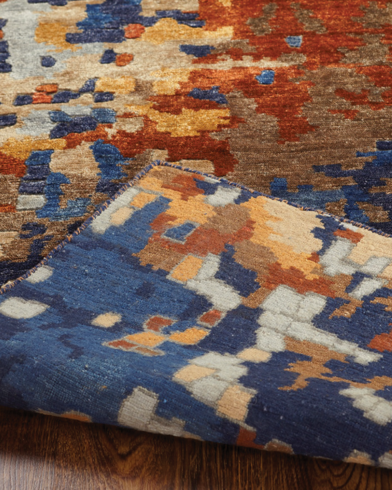 Equinox Indigo / Spice Modern Rug