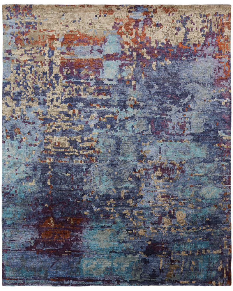 Equinox Blue Tones / Multi Modern Rug