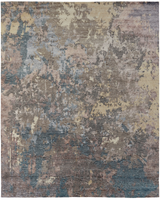 Elara Earth Tones / Blue Modern Rug